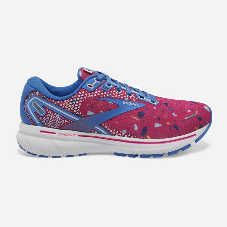 Ténis Brooks Ghost 14 Cushioned Sapatilhas De Corrida Para Estrada Mulher Azuis Azul Marinho/Rosa/Es